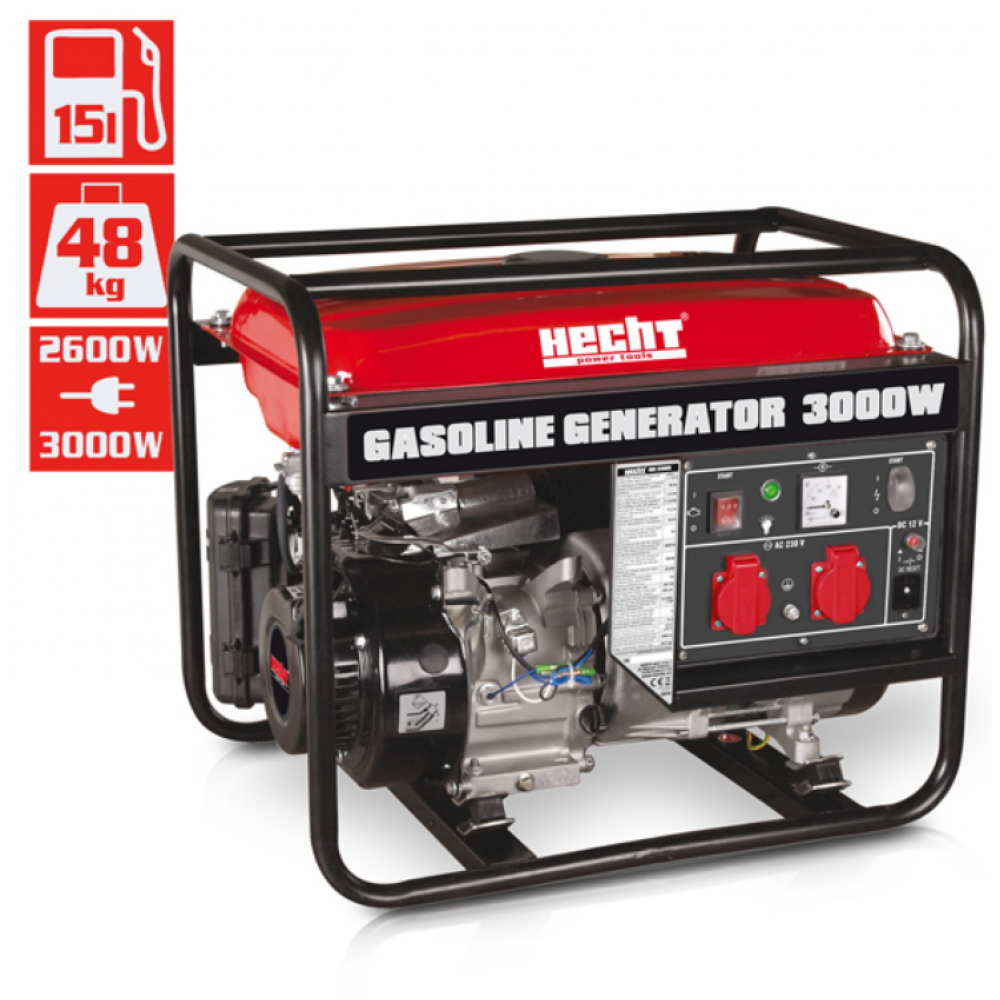 Генератор бензиновий однофазний HECHT GG 3300 - фото 5 Генератор бензиновий однофазний HECHT GG 3300 - фото 5