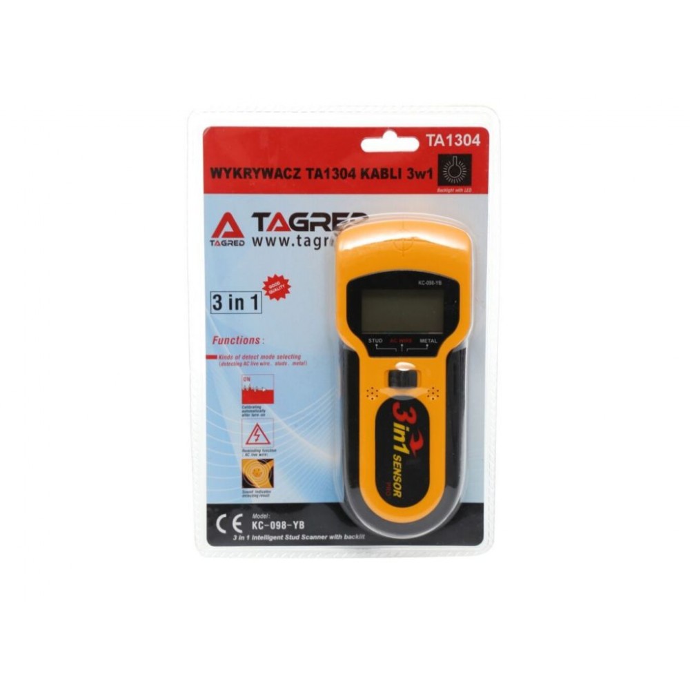 Детектор прихованої проводки, дерева, металу TAGRED TA1304 - фото 2