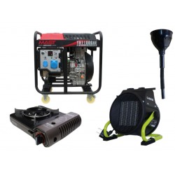 Дизельний генератор MAST GROUP YH11000AE + газова плитка Orcamp CK-505 + електричний обігрівач Gardyer HE2000