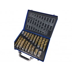 Комплект спіральних свердел із швидкорізальної сталі, 170 шт., 1-10 мм, нітрид титану Holzmann SPS170TIN Комплект спіральних свердел із швидкорізальної сталі, 170 шт., 1-10 мм, нітрид титану Holzmann SPS170TIN