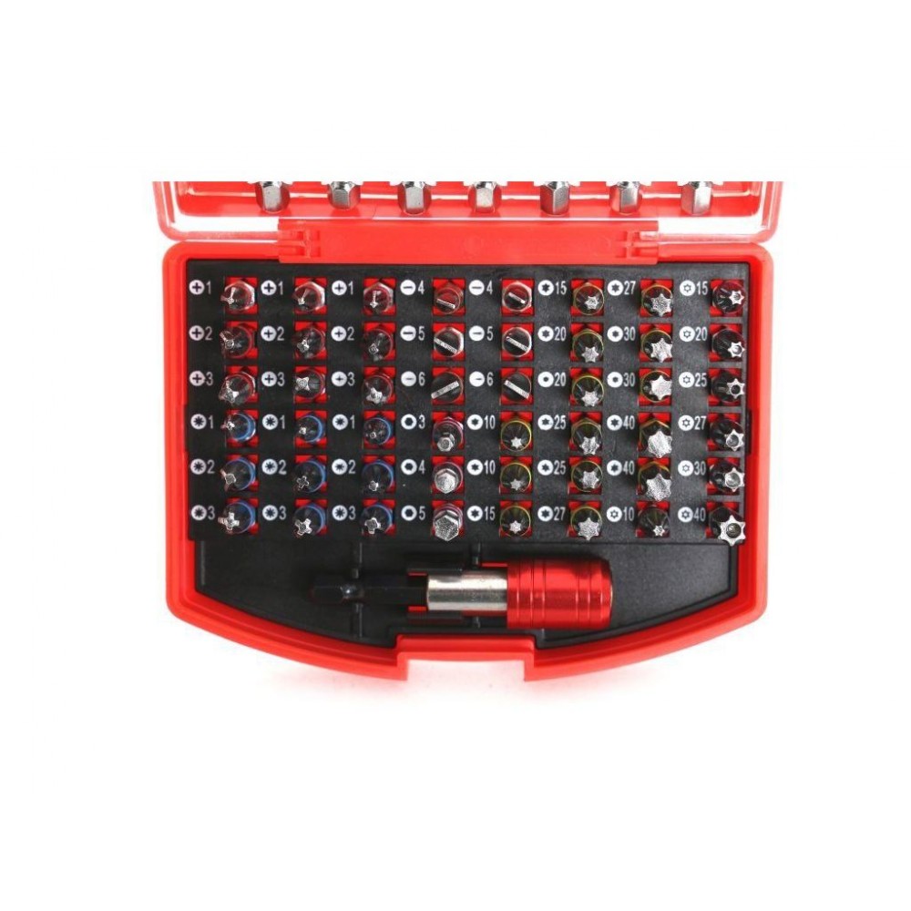 Набір біт з 56 предметів TORX, 1/4 - 25мм, 75мм TAGRED TA1206 - фото 2 Набір біт з 56 предметів TORX, 1/4 - 25мм, 75мм TAGRED TA1206 - фото 2