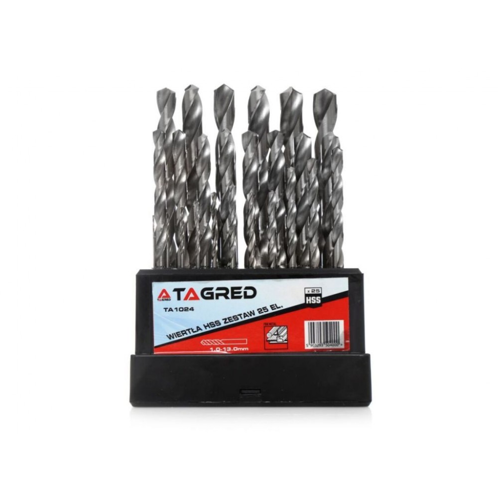 Набір свердл по металу TAGRED TA1024, 25 шт - фото 1