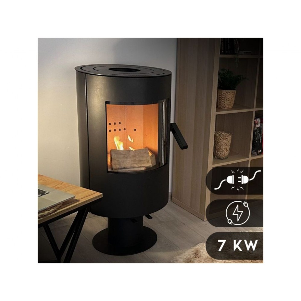 Піч-камін THUNDER Flame 7кВт - фото 1 Піч-камін THUNDER Flame 7кВт - фото 1