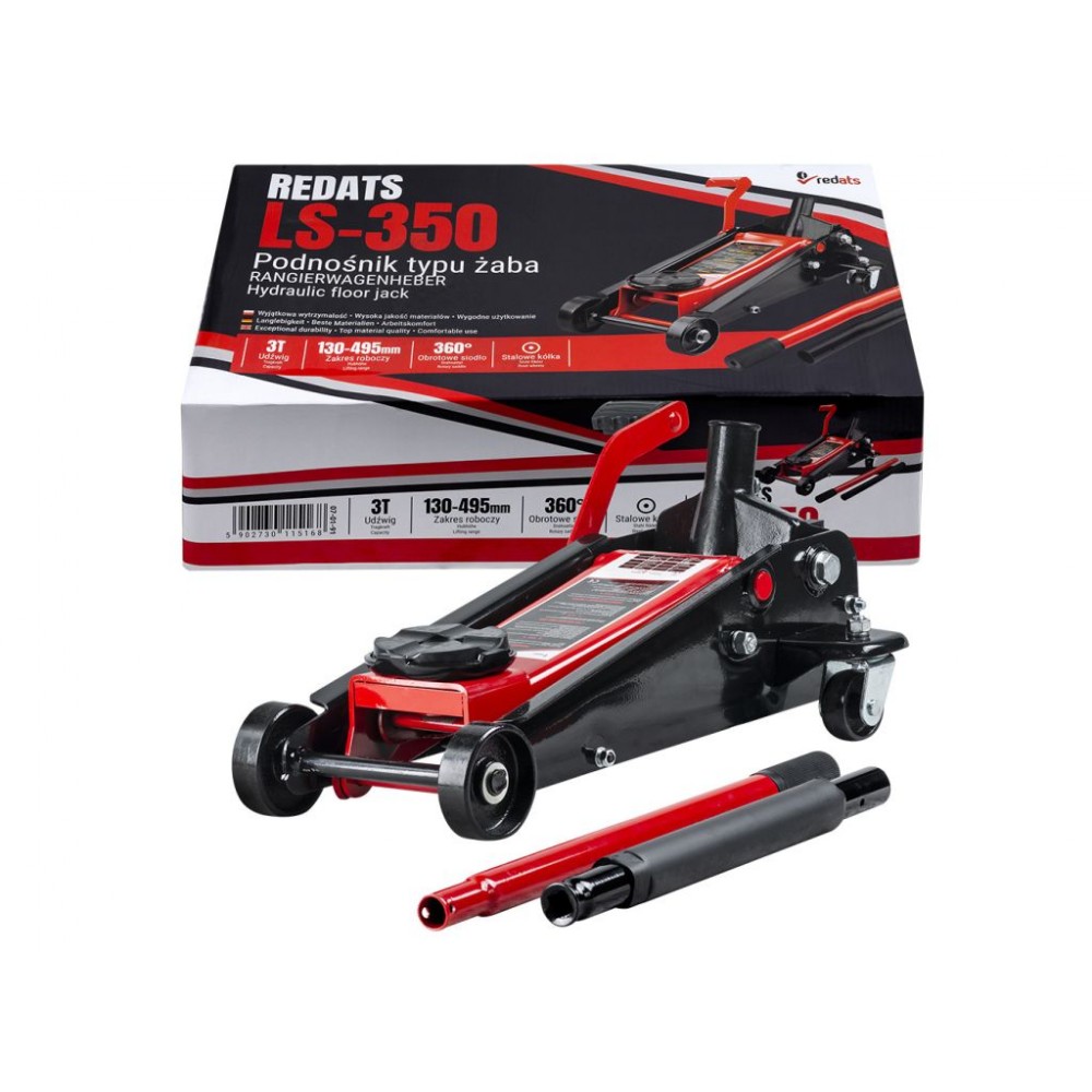 Підкатний гідравлічний домкрат 3 т зі швидким підйомом (ножний насос) REDATS LS-350 - фото 9 Підкатний гідравлічний домкрат 3 т зі швидким підйомом (ножний насос) REDATS LS-350 - фото 9