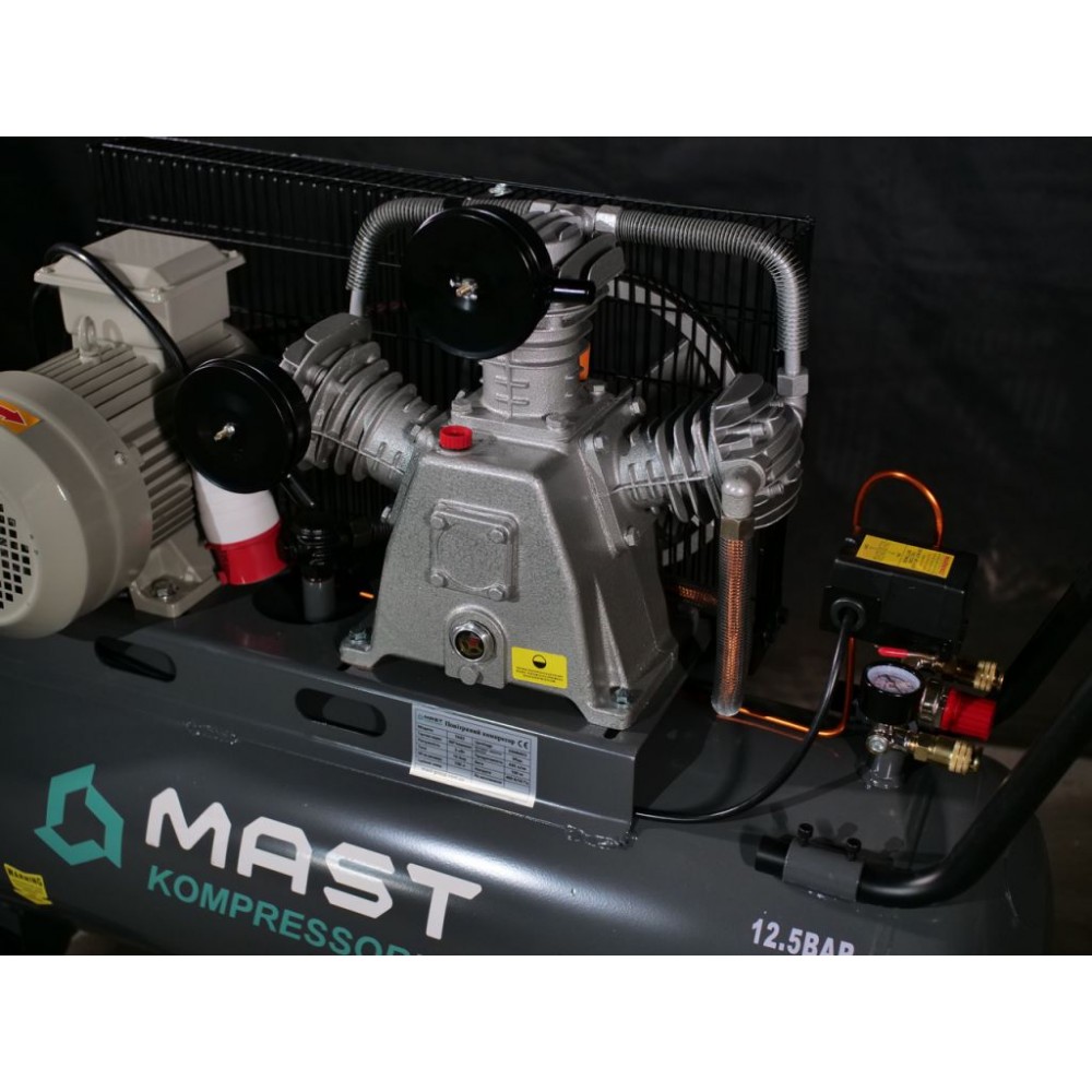 Поршневий компресор MAST TA65/100L 400V 12.5BAR - фото 12 Поршневий компресор MAST TA65/100L 400V 12.5BAR - фото 12