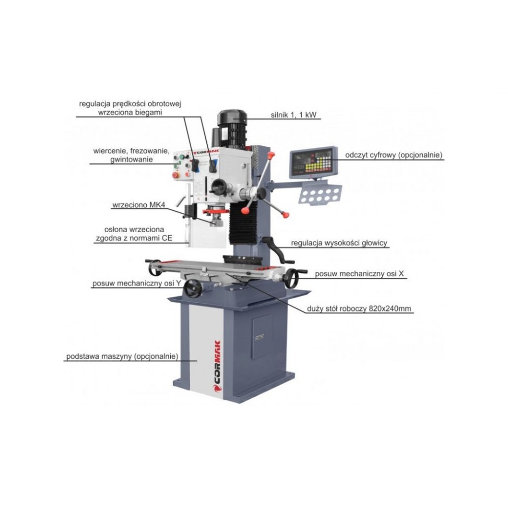 Свердлильно-фрезерний верстат Cormak ZX 7045 - фото 10 Свердлильно-фрезерний верстат Cormak ZX 7045 - фото 10