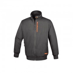 7664G бавовняна чоловіча кофта на блискавці сіра розмір XL 7664G бавовняна чоловіча кофта на блискавці сіра розмір XL