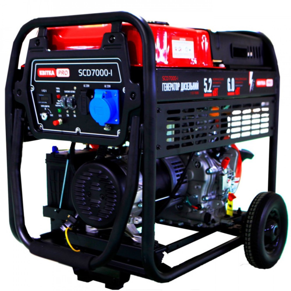 Генератор дизельний 5,0/5,5 КВт SCD7000E (ручний+електр. пуск), КВІТКА PRO - фото 1 Генератор дизельний 5,0/5,5 КВт SCD7000E (ручний+електр. пуск), КВІТКА PRO - фото 1