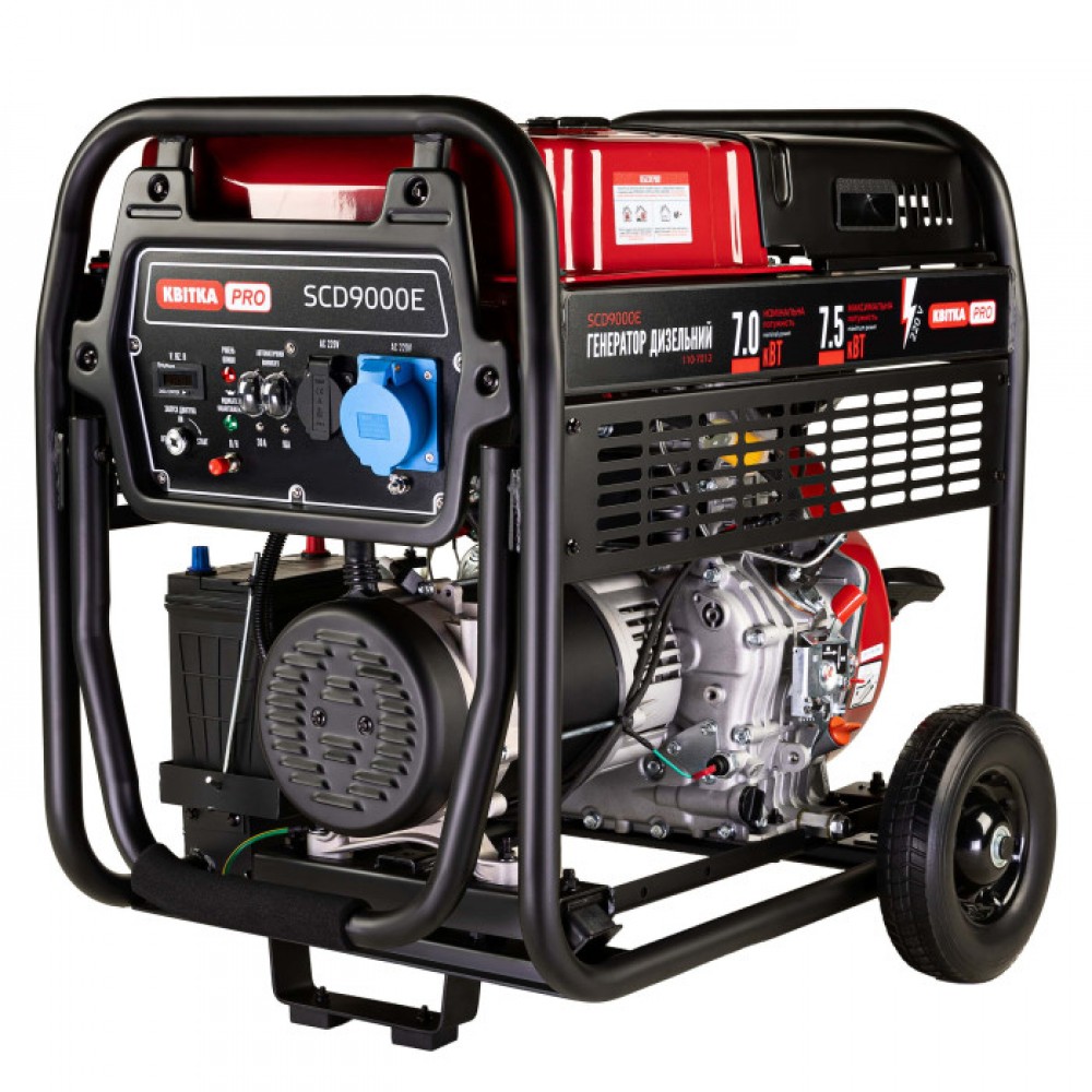 Генератор дизельний 7,0/7,5 КВт SCD9000E (ручний+електр. пуск), КВІТКА PRO - фото 3 Генератор дизельний 7,0/7,5 КВт SCD9000E (ручний+електр. пуск), КВІТКА PRO - фото 3