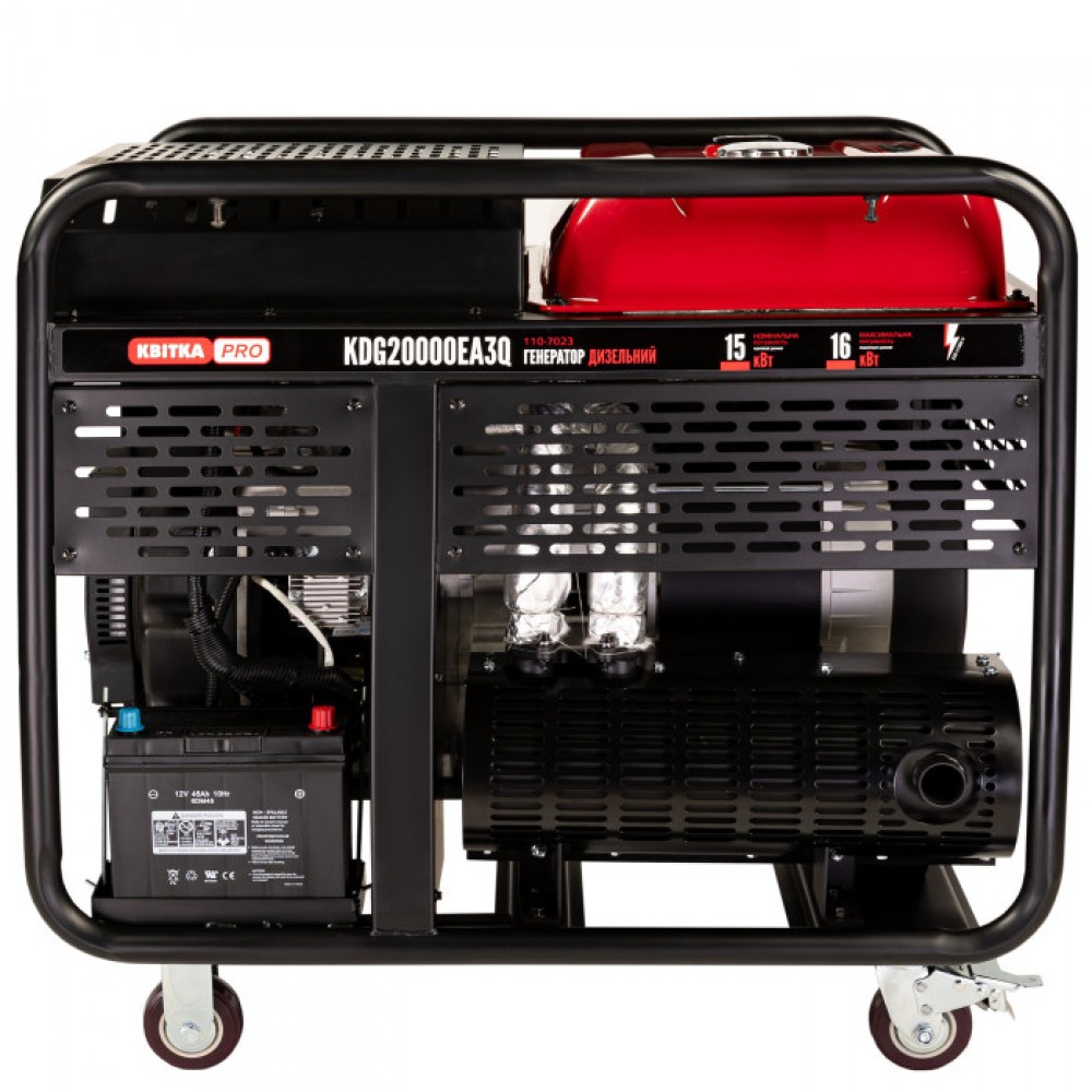 Генератор дизельний 15,0/16,0 КВт KDG20000EA3Q (ручний+електр. пуск), КВІТКА PRO - фото 3 Генератор дизельний 15,0/16,0 КВт KDG20000EA3Q (ручний+електр. пуск), КВІТКА PRO - фото 3