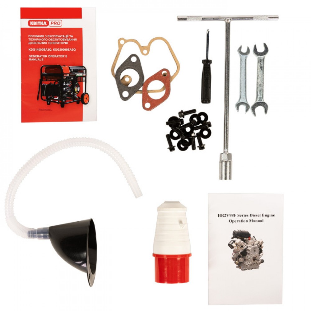 Генератор дизельний 15,0/16,0 КВт KDG20000EA3Q (ручний+електр. пуск), КВІТКА PRO - фото 4 Генератор дизельний 15,0/16,0 КВт KDG20000EA3Q (ручний+електр. пуск), КВІТКА PRO - фото 4