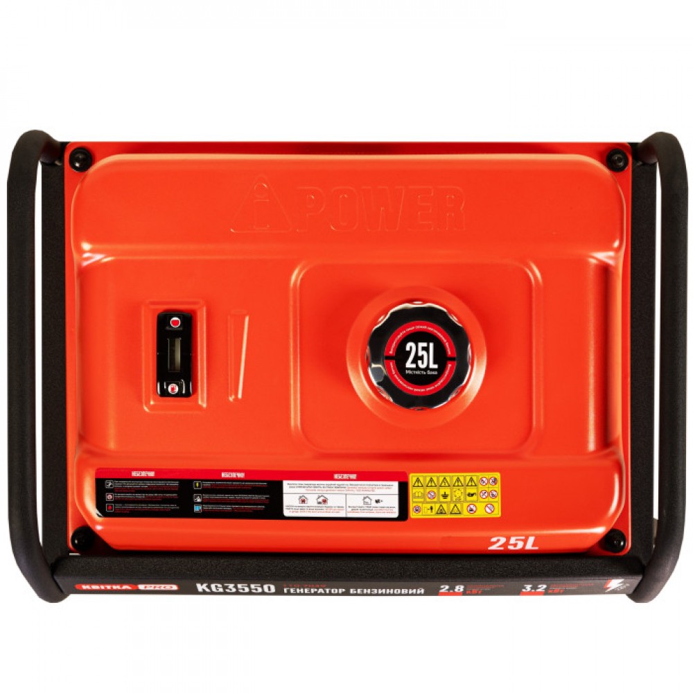 Генератор бензиновий 2,8/3,2 КВт KG3550 ручний пуск б/к, КВІТКА PRO - фото 4 Генератор бензиновий 2,8/3,2 КВт KG3550 ручний пуск б/к, КВІТКА PRO - фото 4