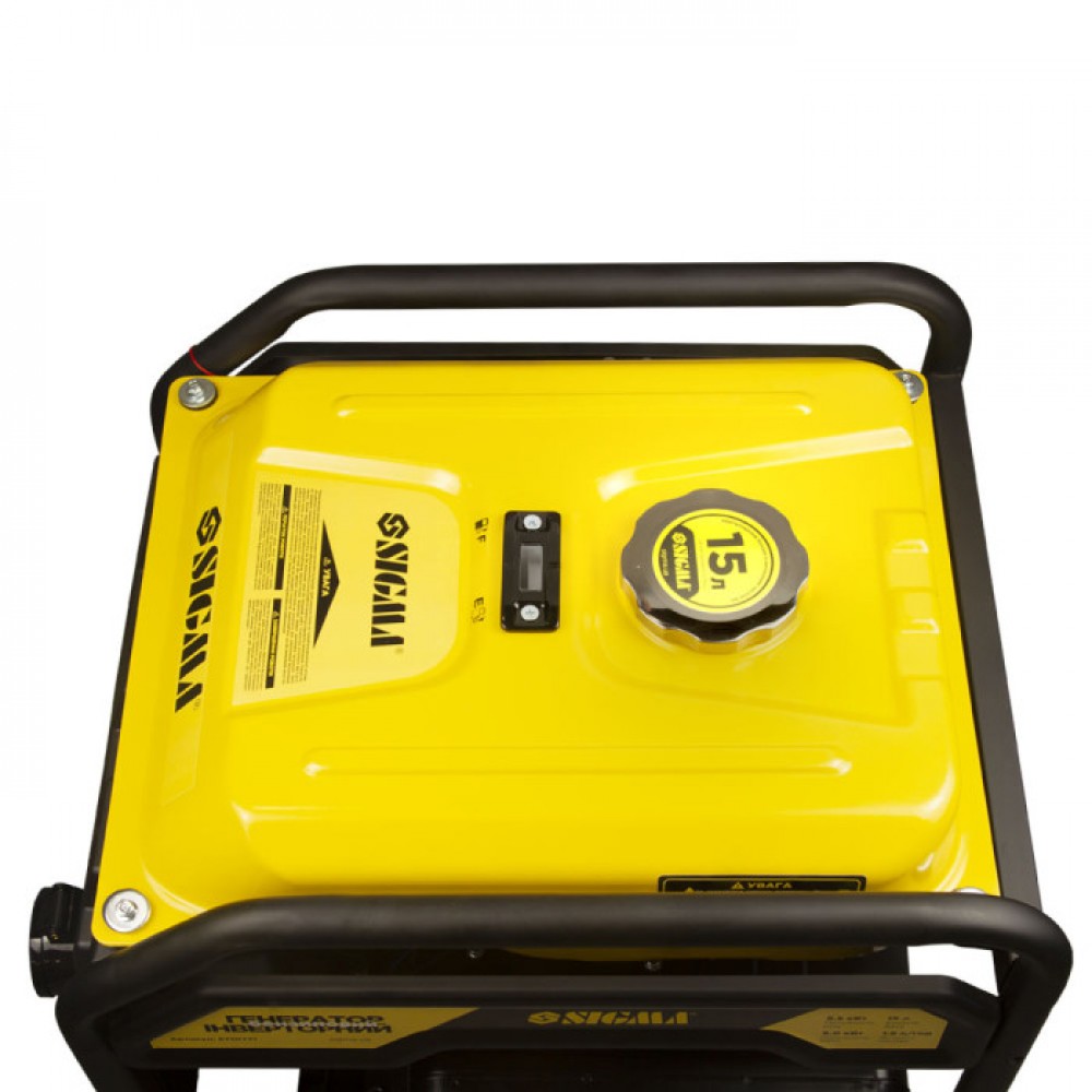 Генератор інверторний бензиновий 220В 5.5/6.0кВт 15л 4-х тактний з виведенням під АВР SIGMA - фото 3 Генератор інверторний бензиновий 220В 5.5/6.0кВт 15л 4-х тактний з виведенням під АВР SIGMA - фото 3