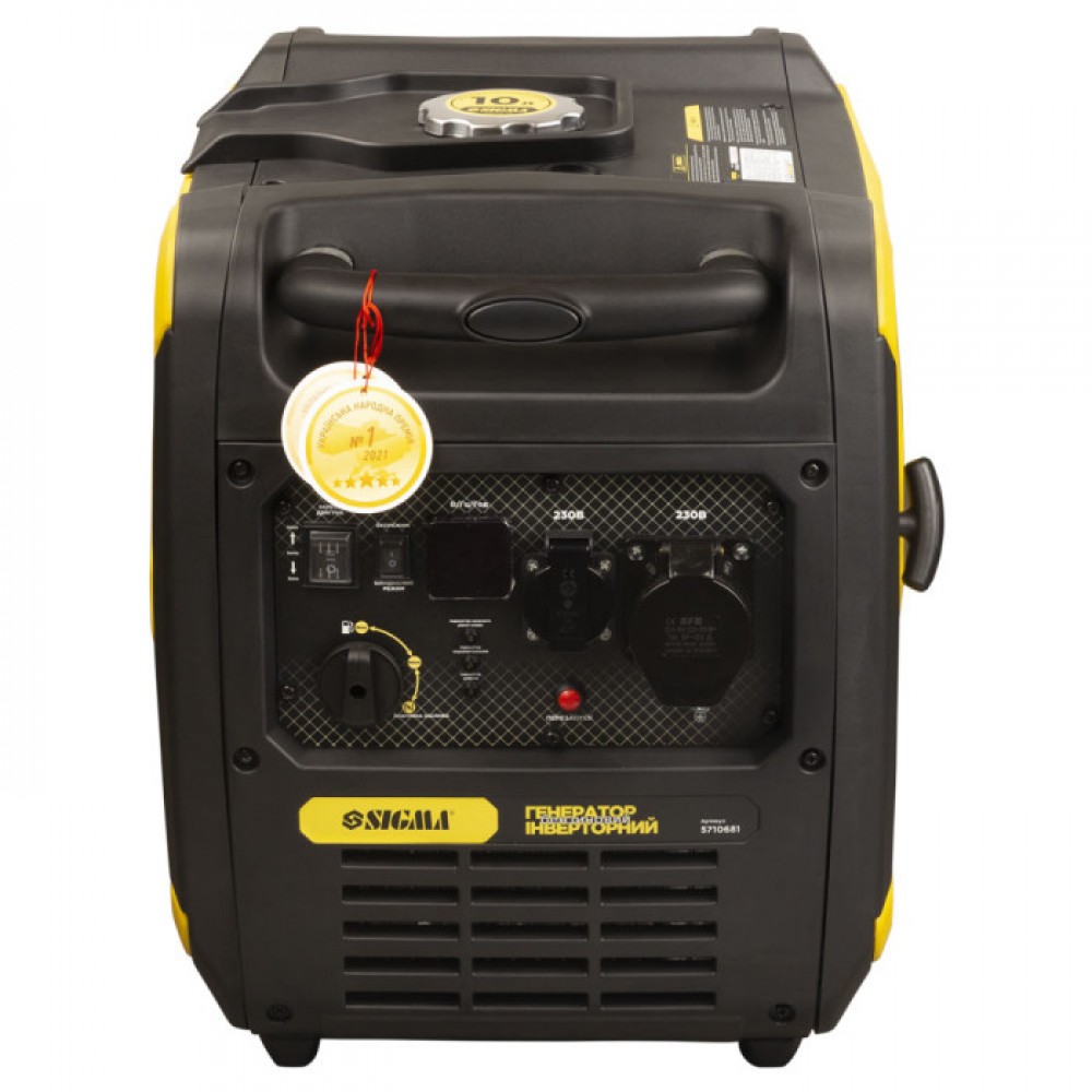 Генератор інверторний бензиновий 220В 5.5/6.0кВт 50дБ 4-х тактний електрозапуск SIGMA - фото 9 Генератор інверторний бензиновий 220В 5.5/6.0кВт 50дБ 4-х тактний електрозапуск SIGMA - фото 9