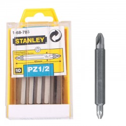 Біта двостороння з шестигранним хвостовиком 1/4 під шліци Pz1 і Pz2 довжиною 60 мм STANLEY 1-68-786 Біта двостороння з шестигранним хвостовиком 1/4 під шліци Pz1 і Pz2 довжиною 60 мм STANLEY 1-68-786