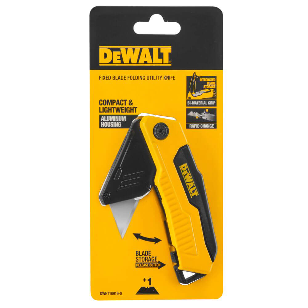 Ніж складаний з фіксованим лезом для оздоблювальних робіт DeWALT DWHT10916-0 - фото 9 Ніж складаний з фіксованим лезом для оздоблювальних робіт DeWALT DWHT10916-0 - фото 9