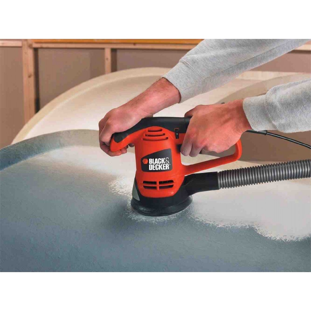 Шліфмашина ексцентрикова мережева BLACK+DECKER KA191EK - фото 3 Шліфмашина ексцентрикова мережева BLACK+DECKER KA191EK - фото 3