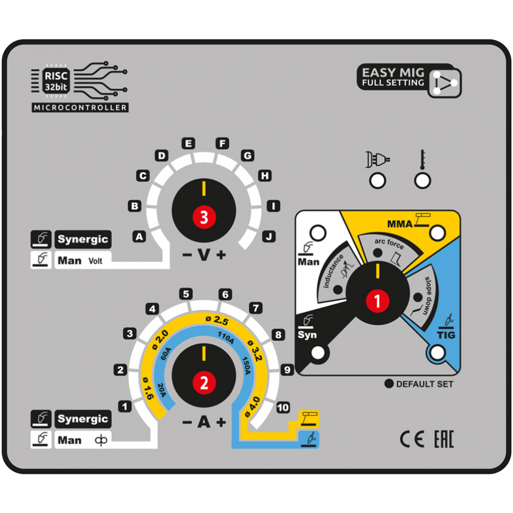 Зварювальний мультипроцесорний напівавтомат Deca MIGA 225XL (242100) - фото 3 Зварювальний мультипроцесорний напівавтомат Deca MIGA 225XL (242100) - фото 3