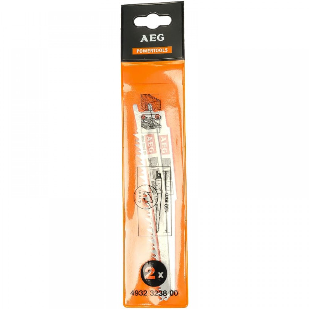 Полотно SZ BL 150X4 (2 шт) для шабельної пилки AEG 4932323800 - фото 1 Полотно SZ BL 150X4 (2 шт) для шабельної пилки AEG 4932323800 - фото 1