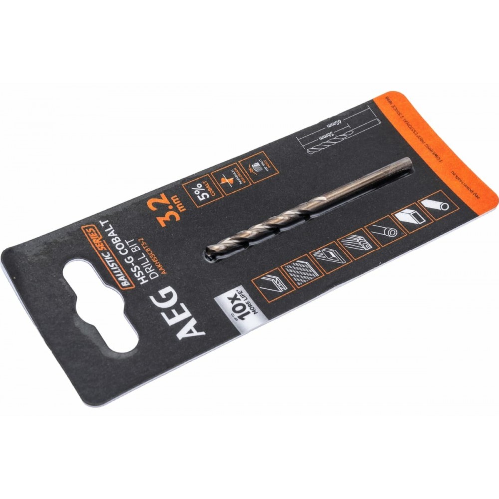 Свердло AEG AAKHSSCBT3-2 HSS-Co, 3.2х36х65 мм (4932479326) - фото 4 Свердло AEG AAKHSSCBT3-2 HSS-Co, 3.2х36х65 мм (4932479326) - фото 4