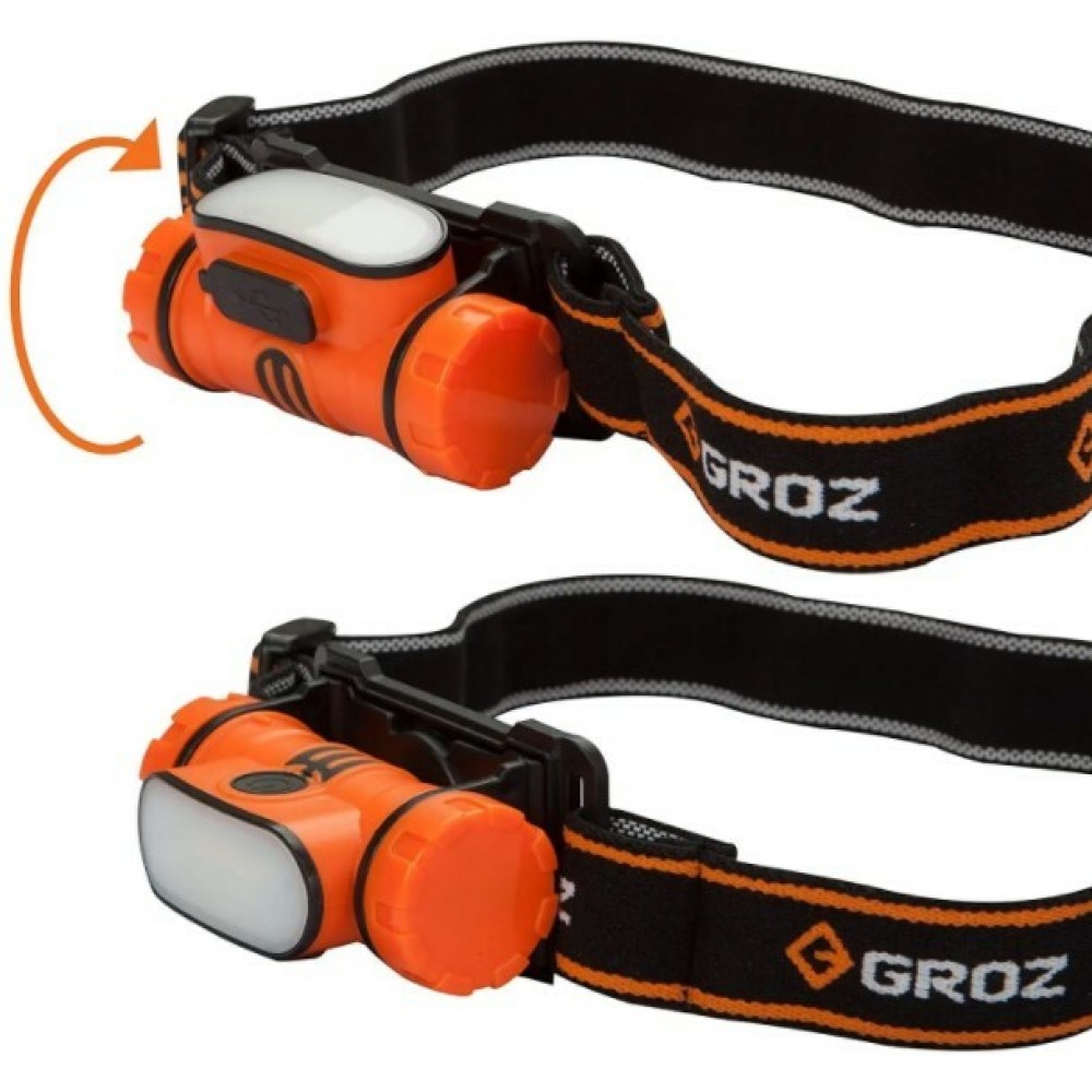 Ліхтарик налобний акумуляторний LED-220, 3W COB, 150 люмен Groz 55052 - фото 2 Ліхтарик налобний акумуляторний LED-220, 3W COB, 150 люмен Groz 55052 - фото 2