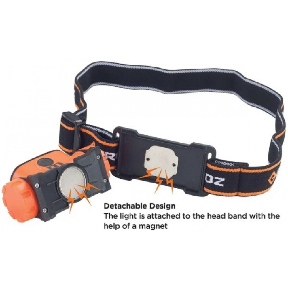 Ліхтарик налобний акумуляторний LED-220, 3W COB, 150 люмен Groz 55052 - фото 3 Ліхтарик налобний акумуляторний LED-220, 3W COB, 150 люмен Groz 55052 - фото 3