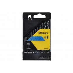 Набір свердл по металу STANLEY HSS-R 1.5-6.5 мм 13 шт