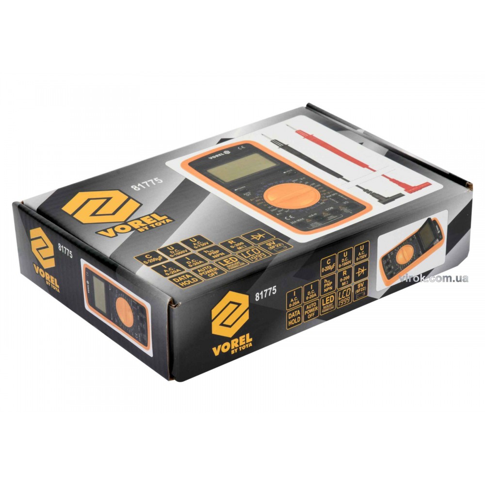 Мультиметр цифровий VOREL - фото 3 Мультиметр цифровий VOREL - фото 3