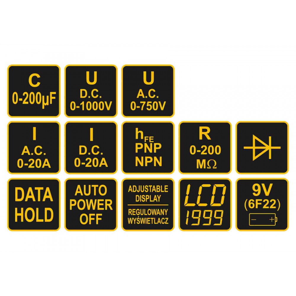 Мультиметр цифровий VOREL - фото 4 Мультиметр цифровий VOREL - фото 4
