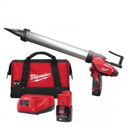 Клеєвий пістолет MILWAUKEE M12 PCG/600A-201B 4933441670 (+ заряд. пристрій, 1 акум., в сумці для інс