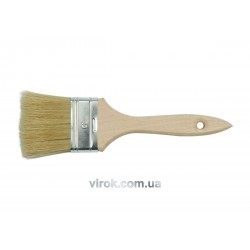 Пензель плоский VOREL з дерев'яною ручкою 76 мм