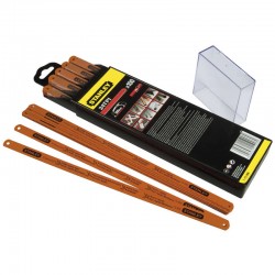 Полотно ножівкове Rubis довжиною 300 мм з молібденової швидкорізальної сталі для всіх типів металів, 100 штук STANLEY 1-15-906 Полотно ножівкове Rubis довжиною 300 мм з молібденової швидкорізальної сталі для всіх типів металів, 100 штук STANLEY 1-15-906