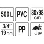 Бак збірний дощової води з ПВХ FLO 500 л Ø3/4" Ø80 x 98 см стійкий до УФ променів - фото 7