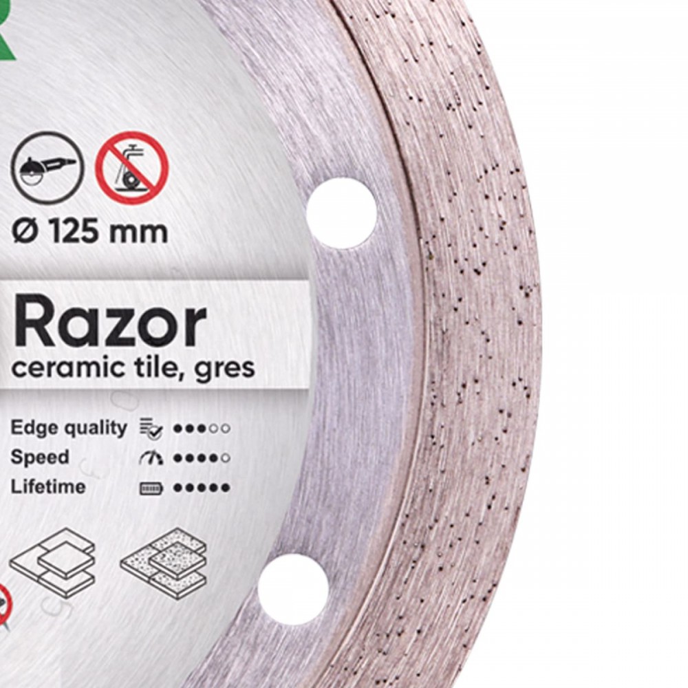 Круг алмазний вiдрiзний 1A1R 125x1,6x10x22,23 Razor - фото 1 Круг алмазний вiдрiзний 1A1R 125x1,6x10x22,23 Razor - фото 1