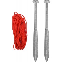Кілки мулярські 2 шт. VOREL сталеві, Ø= 8 мм, l= 160 мм зі шнуром l= 10 м