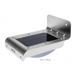 Світильник сонячний акумуляторний YATO Li-Ion 3.7 В 0.9 Агод 120 лм з датчиком руху 3 м