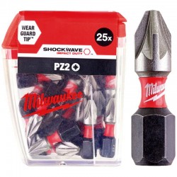 Біта SHOCKWAVE MILWAUKEE, PZ2, 25мм, (25шт)