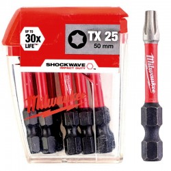 Біта SHOCKWAVE MILWAUKEE, TX25, 50мм, (10шт)