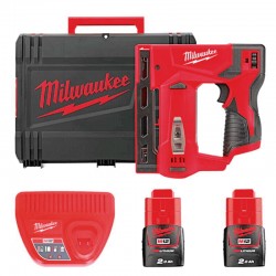 Степлер акумуляторний MILWAUKEE, M12 BST-202X (+ заряд.пристрій, 2 акум.X 2Аг, HD кейс)