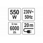 Насос для води глибинний YATO 550 Вт 6000 л/год висота- 50 м глибина- 80 м кабель-20 м - фото 5