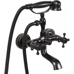 Змішувач води FALA для ванни і душу "RETRO BLACK 1" з 2-ма вентлями