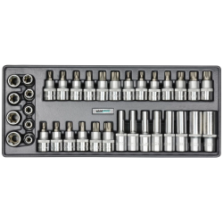 Набір головок Whirlpower зі вставкою Torx, Spline 1/2 "36 од. в ложементі Набір головок Whirlpower зі вставкою Torx, Spline 1/2 "36 од. в ложементі