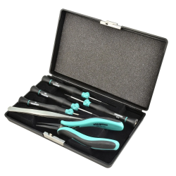 Набір інструментів Whirlpower для точної механіки 6 од. в пластиковому кейсі Набір інструментів Whirlpower для точної механіки 6 од. в пластиковому кейсі