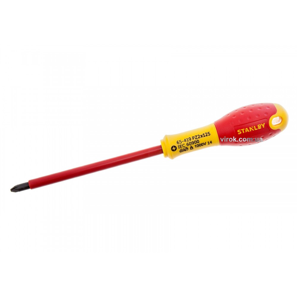 Викрутка діелектрична хрестова STENLEY "FatMax VDE 1000V" PZ2 x 125 мм - фото 1 Викрутка діелектрична хрестова STENLEY "FatMax VDE 1000V" PZ2 x 125 мм - фото 1