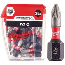 Біта SHOCKWAVE MILWAUKEE, PZ1, 25мм, (25шт)