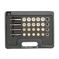 Набір для ремонту оливозливних пробок YATO 64 шт Набір для ремонту оливозливних пробок YATO 64 шт