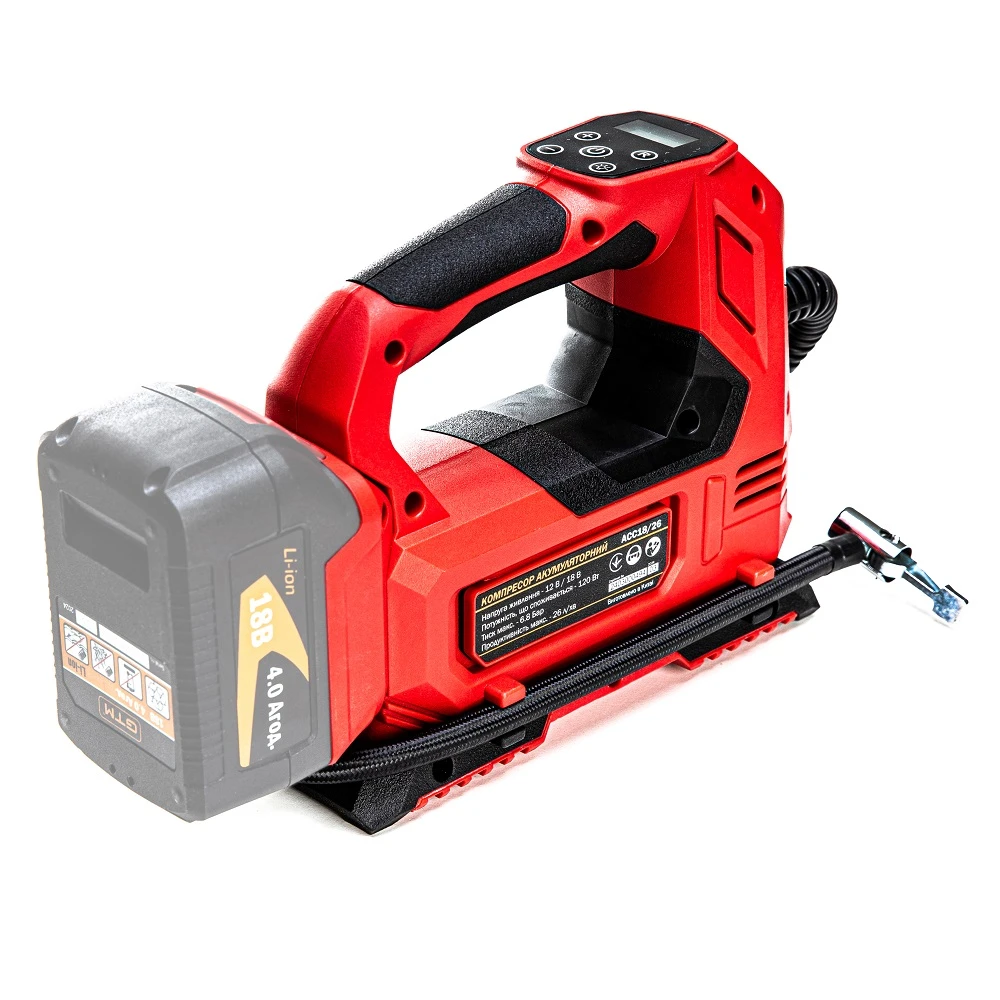 Акумуляторний насос (компресор) GTM AСC18/26 без АКБ і ЗП (AСC18/26) - фото 4 Акумуляторний насос (компресор) GTM AСC18/26 без АКБ і ЗП (AСC18/26) - фото 4