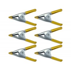 Струбцини "прищіпка" VOREL l= 50 мм, розвід губ- 20 мм зі сталі, 6 шт. [36/144]