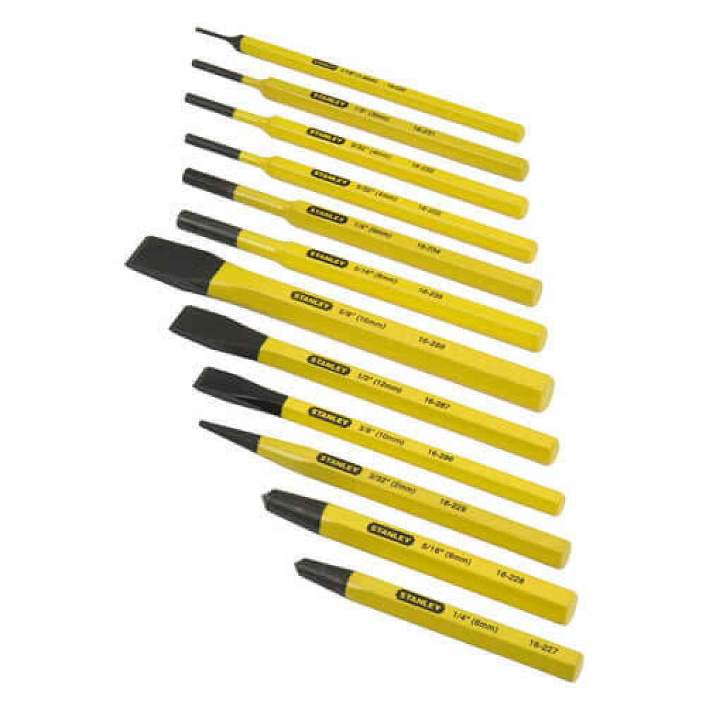 Набір з дванадцяти бородків і зубил слюсарних STANLEY 4-18-299 - фото 1 Набір з дванадцяти бородків і зубил слюсарних STANLEY 4-18-299 - фото 1