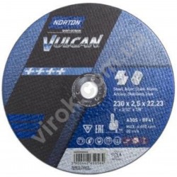 Диск відрізний по металу і нержавіючій сталі NORTON VULCAN Ø=230х22.2 мм t=2.5 мм